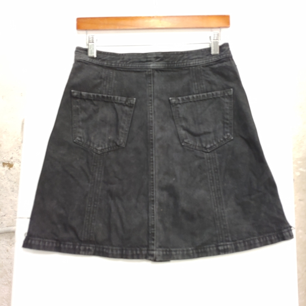 J. BRAND X BELLA FREUD BUTTON FRONT JEAN SKIRT WITH SIDE ZIP (711) - Picture 7 of 13